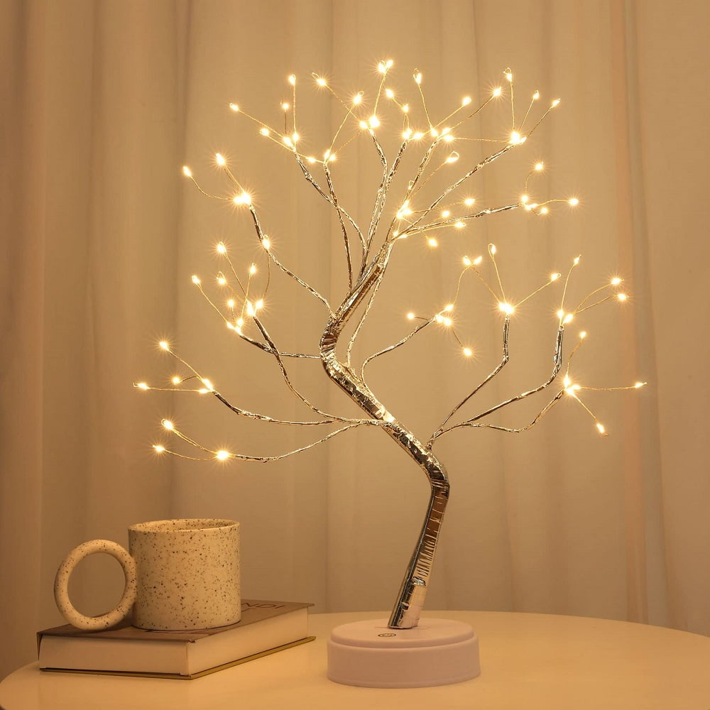 Tabletop Bonsai Tree Lights, DIY LED Artificial Tree Lamp,Battery/USB Operated Night Light for Room Decor, Wedding,Christmas(Warm White, 108 LED)