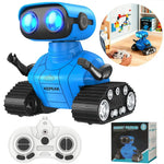 Kids Remote Control Robot Toy with LED eyes, Moves & Music Flexible Head & Arms