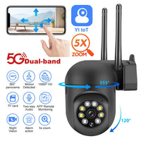 1080P Wireless Outdoor Camera, 5G Dual Band WiFi Security Camera Night Vision