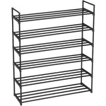 Large Shoe Rack 6 Tier Organizer Tall Metal Shoe Organizer for Entryway Bedroom, Wide Shoe Shelf Storage