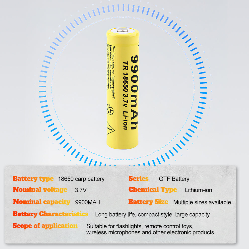 KEPEAK 3.7V 9900mAh Rechargeable Batteries(2 Pack)