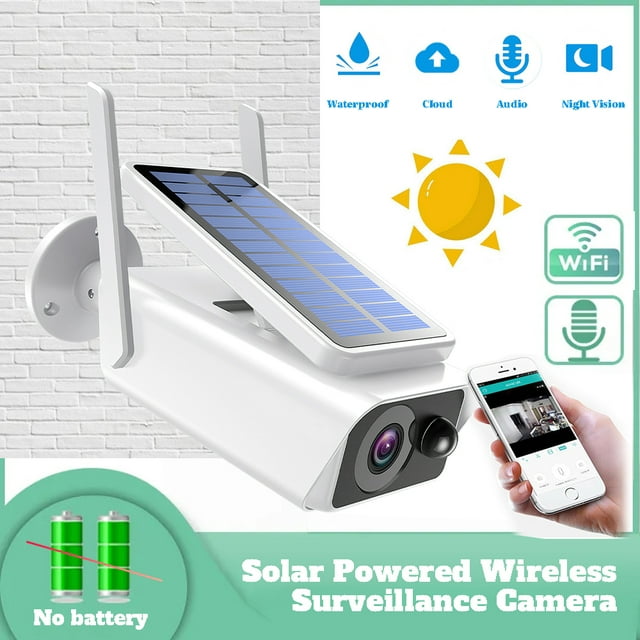 Solar Security Camera Outdoor Wireless Wifi, 4MP,Night Vision,Motion Detection,Waterproof