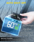 KEPEAK Mini Bike Pump, Bicycle Pump with Digital Pressure Gauge, Portable Bike Air Pump Tire Inflator with Presta and Schrader Valve for Road, Mountain, City, E-Bike and Ball