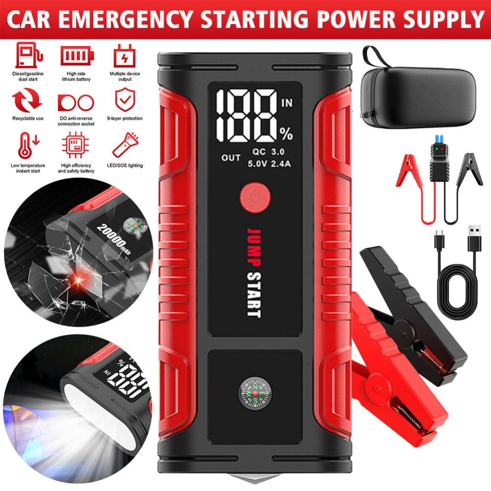 Car Jump Starter,KEPEAK 2000A Peak Lithium Jump Starter Battery Pack for Up to 8.0L Gas or 6.0L Diesel Engine, Safe 12V Portable Battery Starter Power Pack with LED Light