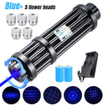 Kepeak High Power Blue Adjustable Beam Laser Pointer Visible Beam 5MW Burn Dot Light