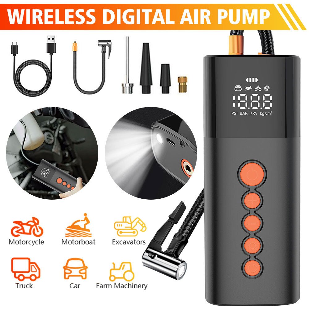 KEPEAK Tire Inflator 150PSI Portable Air Compressor,for Car Tires with 12000mAh Battery