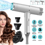 Fast-drying Hair Dryer,Kepeak Lightweight Portable Hairdryer for Women & Men, 2 Heating/Cold/3 Speed Settings, Silver