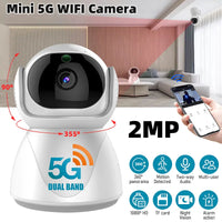 5G Dual Band WiFi Security Camera 1080P Night Vision Baby Monitor