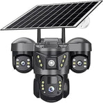 Solar Dual Lens WiFi Security Camera PTZ IP66 Color Night Vision
