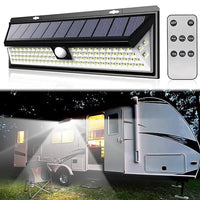 Solar Wall Light,IP65 Waterproof Outdoor Solar Light,Wireless Solar Fence Lights,3 Lighting Modes Solar Motion Sensor Lights Security Lights for Porch Garden,Patio,Dusk to Dawn,W/Remote,1PACK