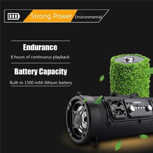 Kepeak Outdoor USB/AUX/TF Card Bluetooth 4.2 Subwoofer Wireless Speaker - KEPEAK-Pro