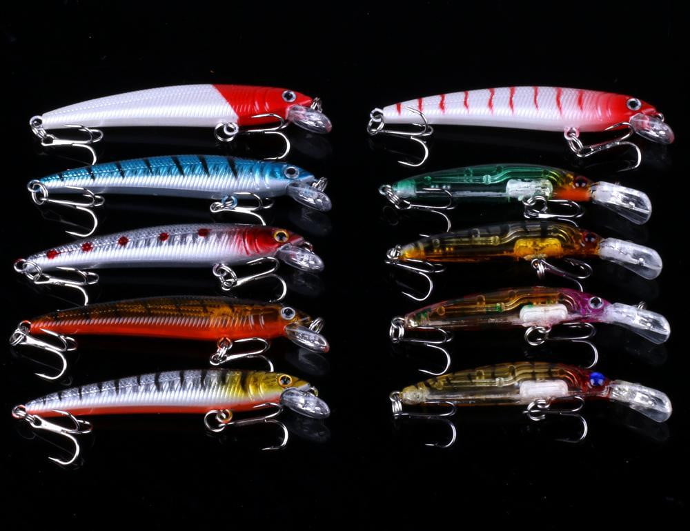 Kepeak , Popper Rattlin Saltwater Fishing Bait Kits with High Carbon Steel Treble Hook Tackle Kits - 56pcs - KEPEAK-Pro