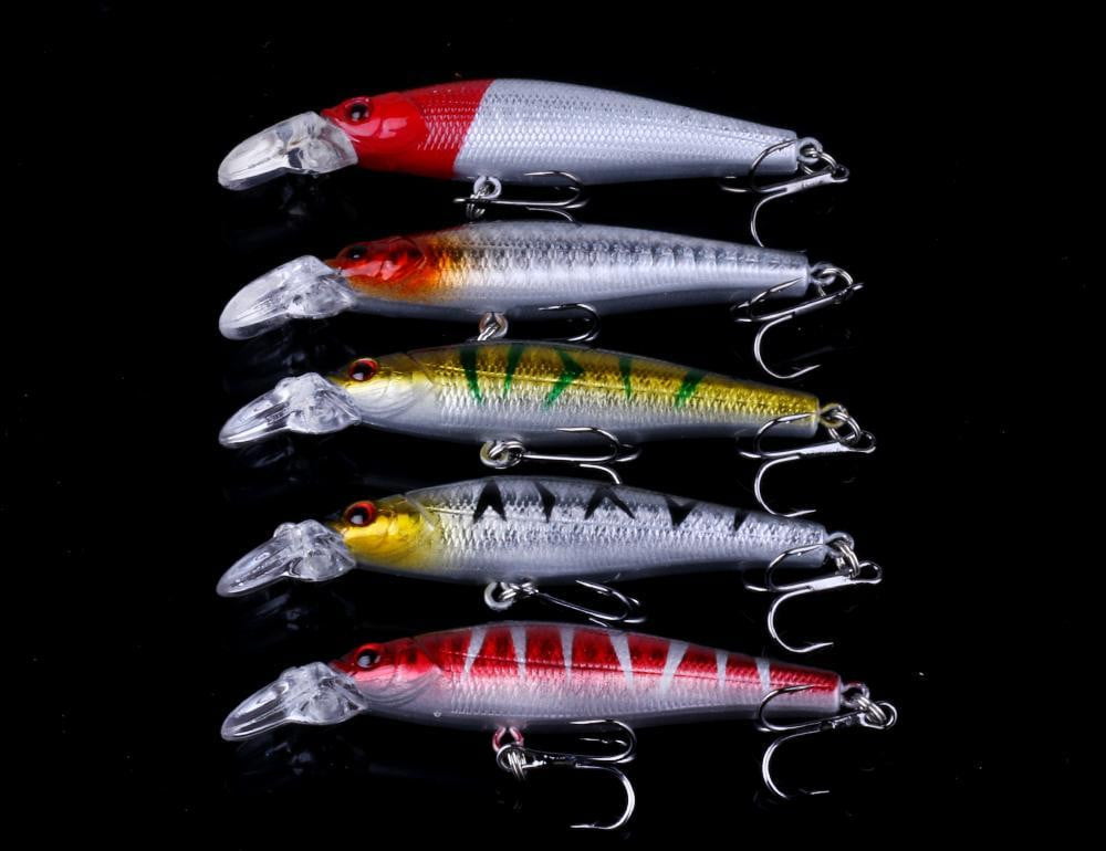 Kepeak , Popper Rattlin Saltwater Fishing Bait Kits with High Carbon Steel Treble Hook Tackle Kits - 56pcs - KEPEAK-Pro