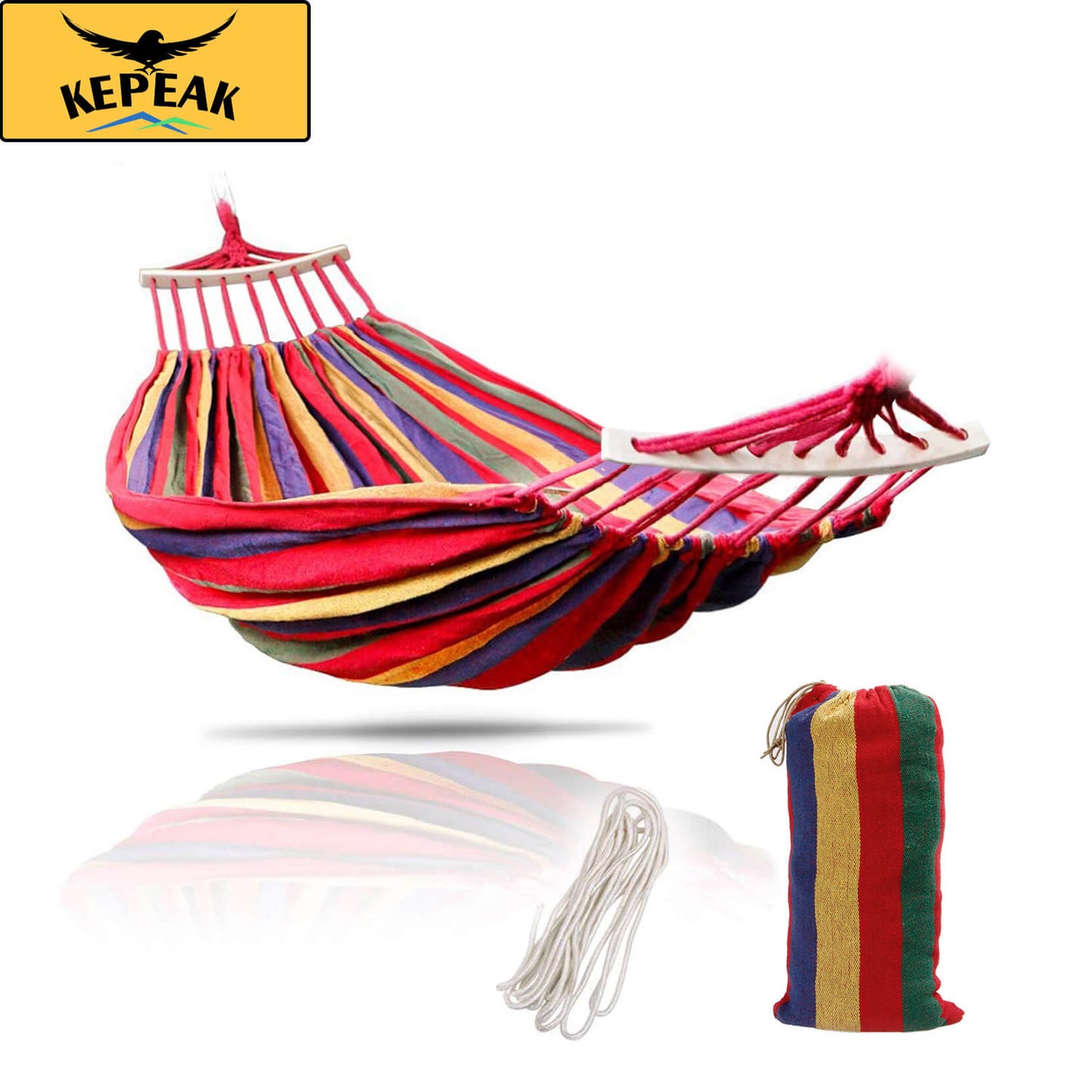 Kepeak Cotton Soft And Comfortable 475lbs Ultralight Canvas Camping Hammock - KEPEAK-Pro
