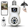 1080P Light Bulb Security Camera,Kepeak Dual Lens 360° Wi-Fi Home Security Cameras Wireless Outdoor/Indoor Color Night Vision, Motion Tracking, Audible Alarm, Easy Installation IP Cameras