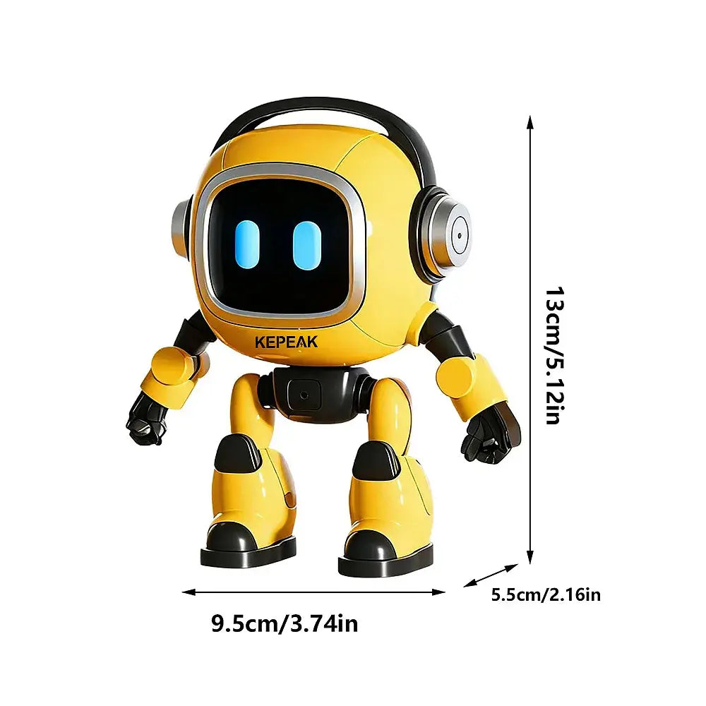 AI Smart Robot with 37 Language Support, Bluetooth Speaker, Voice Control, LED Light Show, Rechargeable Interactive Educational Companion for Kids & Home