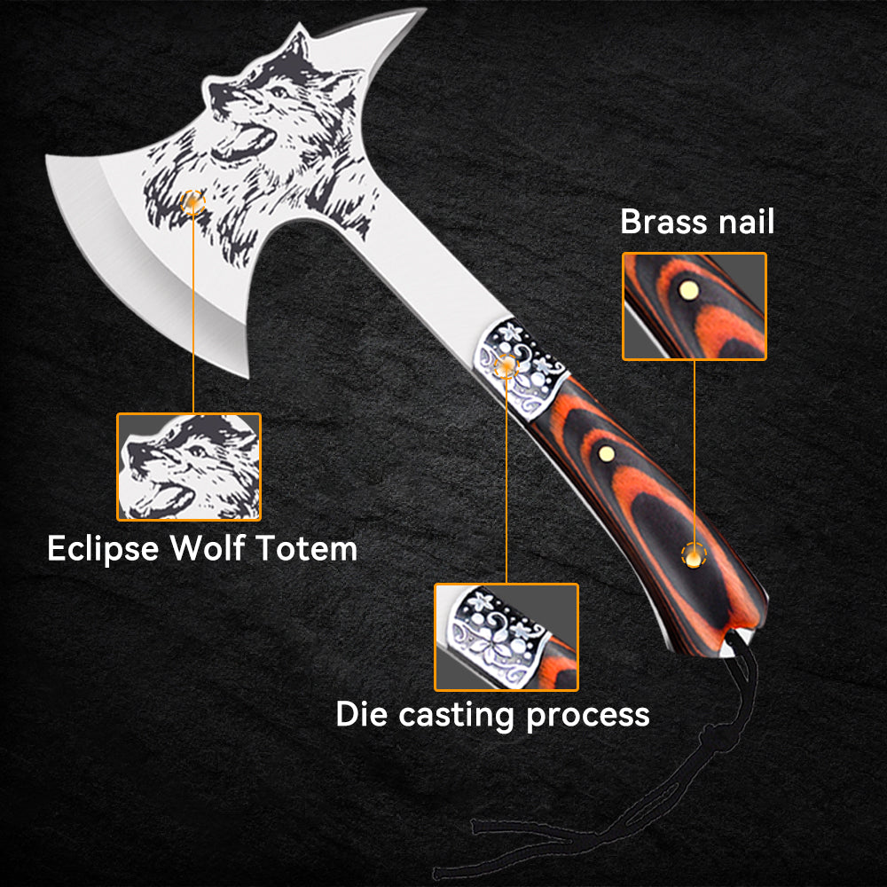 ZENG Camping Hatchet with Sheath, Survival Axe Multitool, Tomahawk Axe Tactical Military, Camping Axe for Camping Cycling Hiking