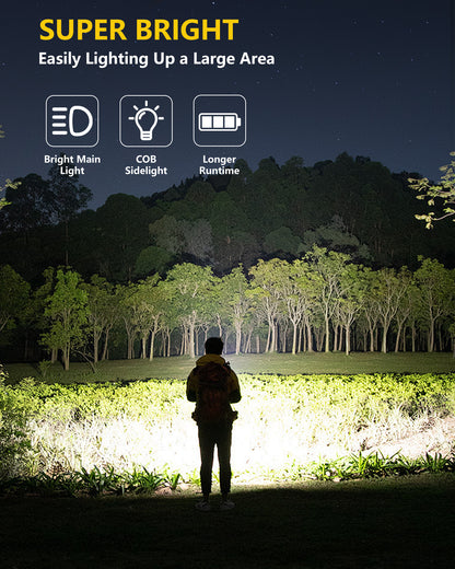 KEPEAK EDC Flashlight, Small Pocket Flat Flashlight, LED Flashlight Rechargeable USB C, Bright Flash Lights with Clip for Camping, Emergency, Night Working