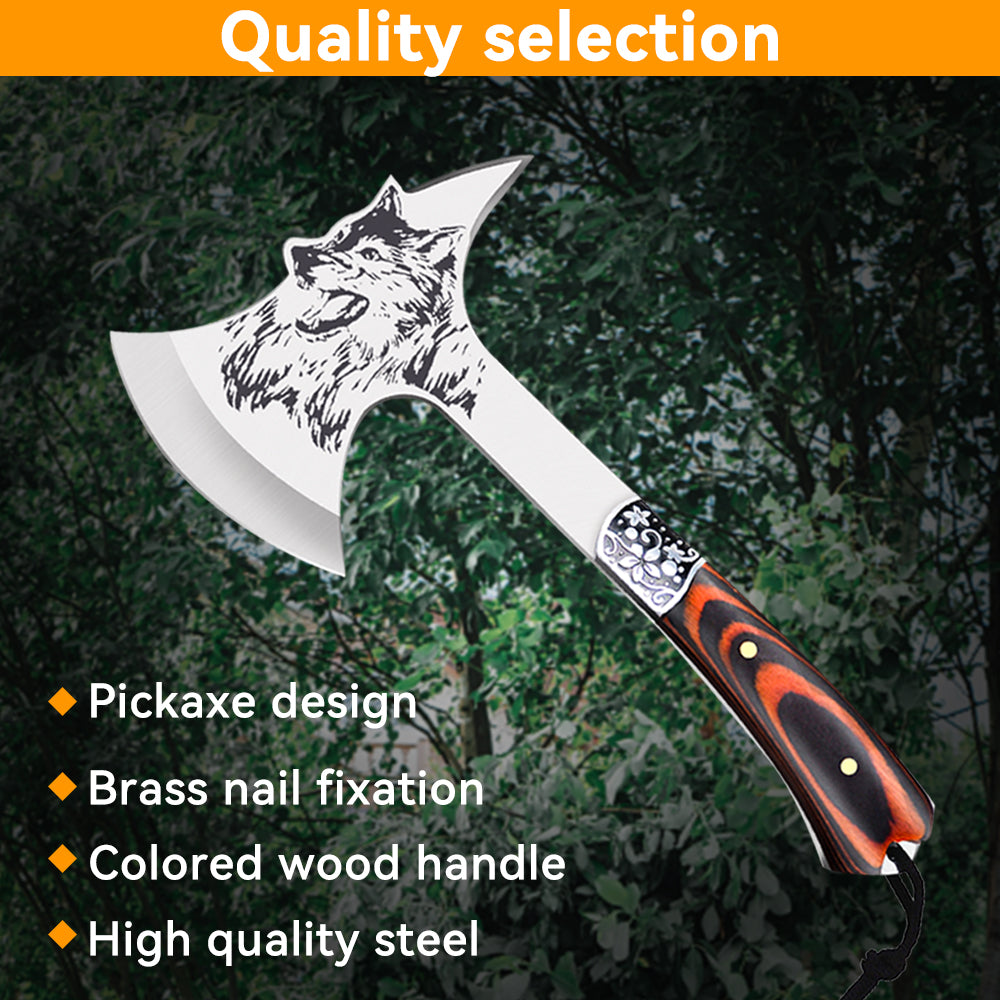 ZENG Camping Hatchet with Sheath, Survival Axe Multitool, Tomahawk Axe Tactical Military, Camping Axe for Camping Cycling Hiking
