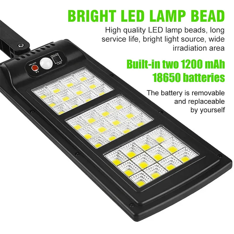 180° Wide Angle Motion Sensor Solar Street Light for Yard Garden Patio