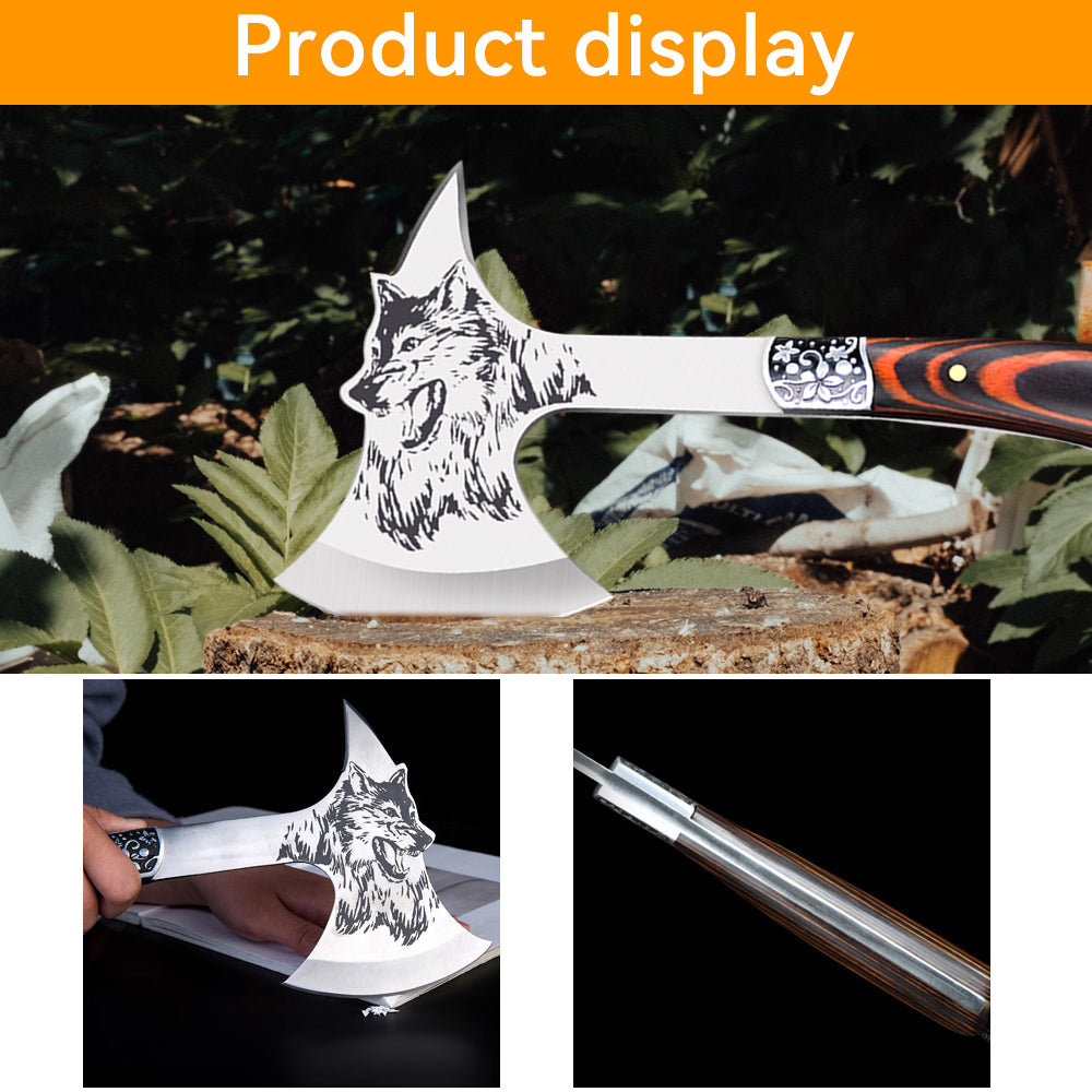 ZENG Camping Hatchet with Sheath, Survival Axe Multitool, Tomahawk Axe Tactical Military, Camping Axe for Camping Cycling Hiking