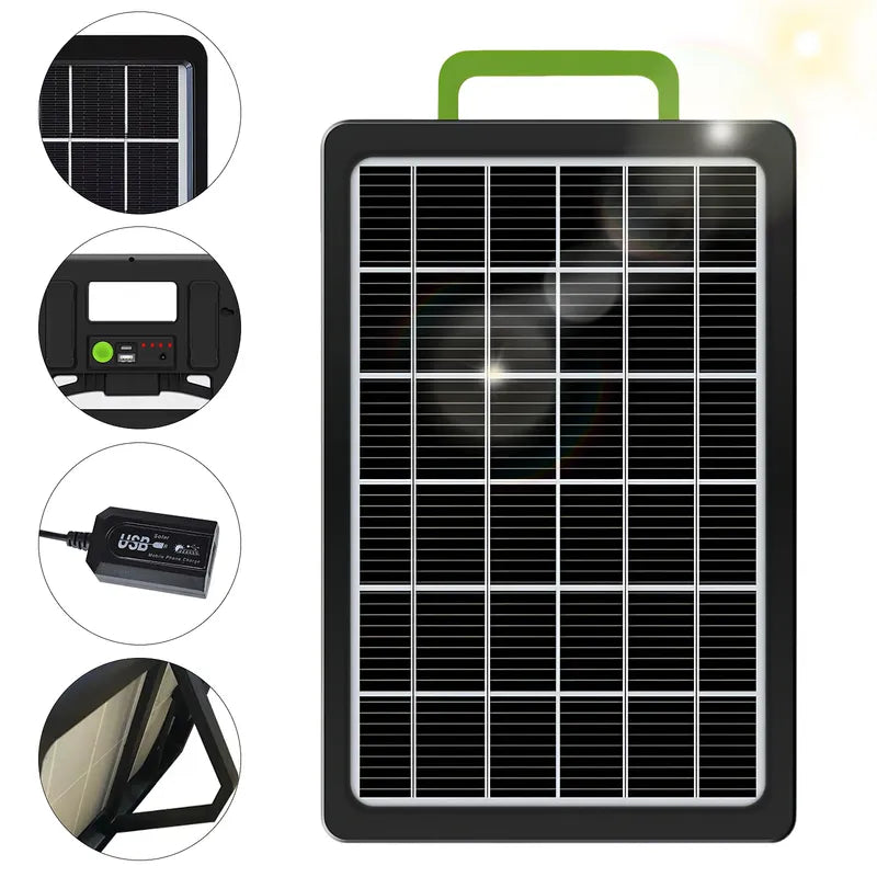Kepeak 15W Foldable Solar Panel USB-C LED Waterproof Phone Charger