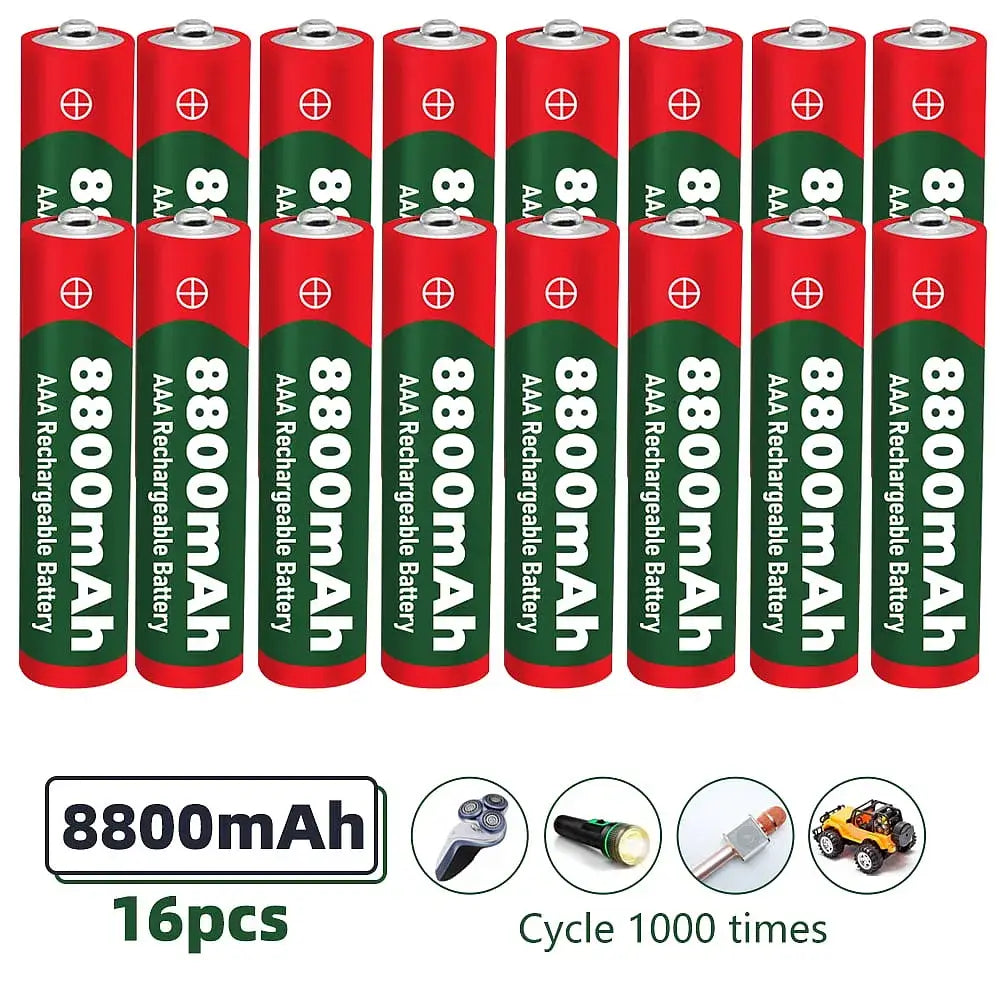 KEPEAK AAA Batteries - 16 Pack - Alkaline Triple A Battery - Ultra Long-Lasting,1.5V 8800mAH Batteries