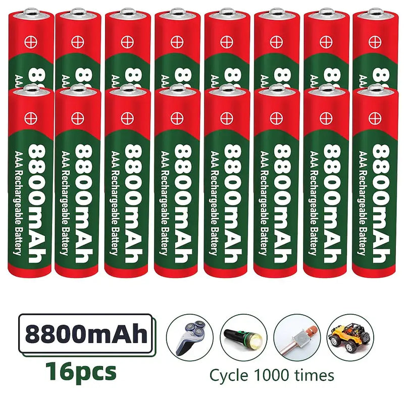 KEPEAK AAA Batteries - 16 Pack - Alkaline Triple A Battery - Ultra Long-Lasting,1.5V 8800mAH Batteries