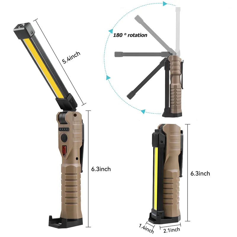 Kepeak Rechargeable Work Light 180° Swivel BBQ Camp Car Repair