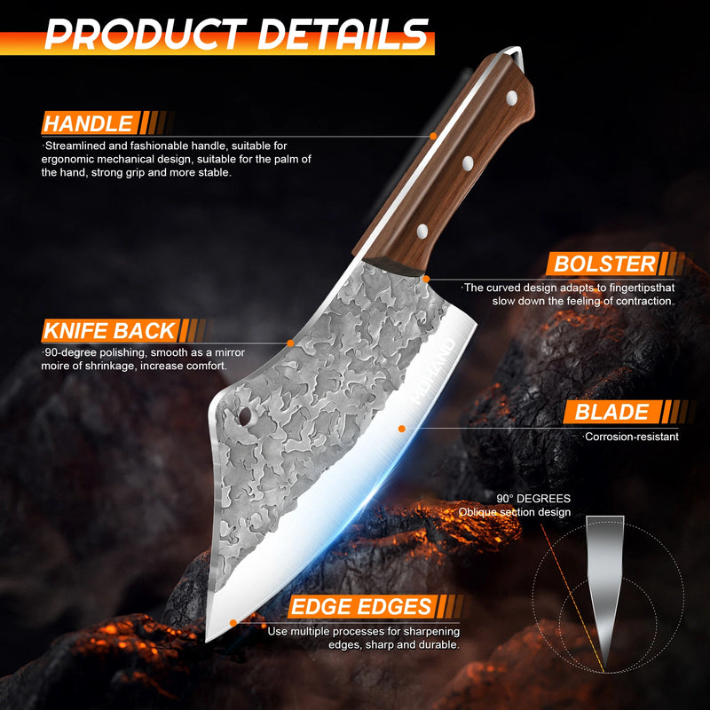 14pcs Kitchen Knives Set -Kepeak Butcher Knife,Chef Knife, Boning Knife