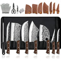 14pcs Kitchen Knives Set -Kepeak Butcher Knife,Chef Knife, Boning Knife
