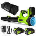 Cordless Leaf Blower 21V, Kepeak 440W High-Speed Motor, Dual 1300mAh Rechargeable Batteries, Fast Cleaning