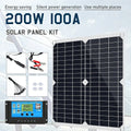 Feoflen 200W 12V Solar Panel Kit w/100A Controller for Phone Camping