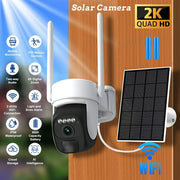 Kepeak Wireless Solar Security Camera Outdoor,2K Outdoor Surveillance Camera with Rechargeable Battery