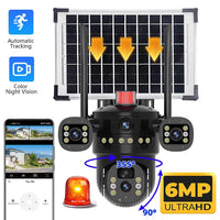 Kepeak Solar Security Camera Outdoor with Dual Lens, 6MP Ultra HD, 8000mAh Battery
