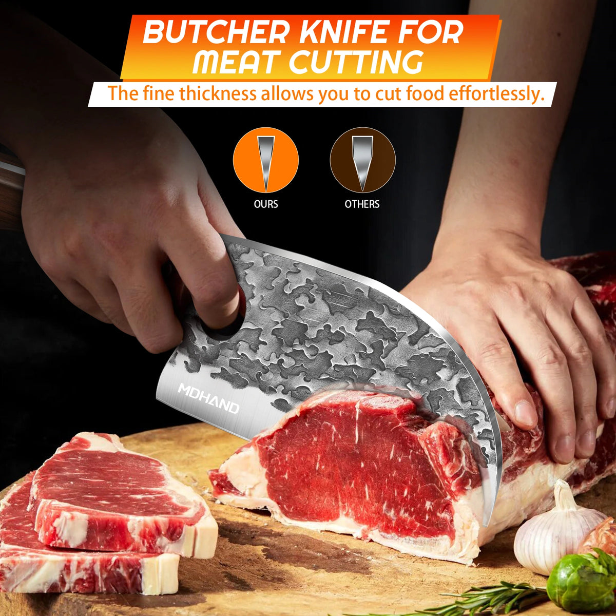 14pcs Kitchen Knives Set -Kepeak Butcher Knife,Chef Knife, Boning Knife