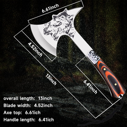 ZENG Camping Hatchet with Sheath, Survival Axe Multitool, Tomahawk Axe Tactical Military, Camping Axe for Camping Cycling Hiking