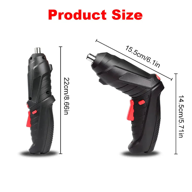 Kepeak 47PCS 3.6V Cordless Electric Screwdriver Pivoting Handle Kit