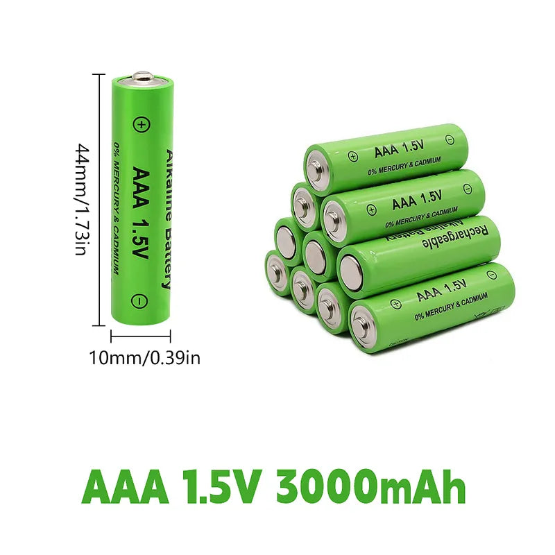 KEPEAK 16-Pack AAA Rechargeable Batteries 1.5V 600mAh 1200 Cycles