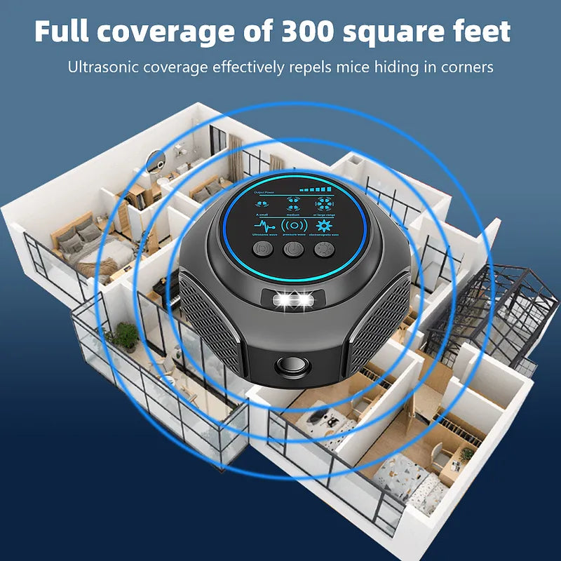Ultrasonic Pest Repeller Plug in Mouse Squirrel Bat Garage Indoor