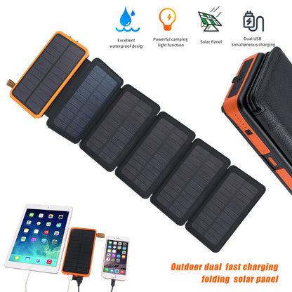 Solar Charger 26000mAh, Outdoor USB Portable Power Bank, Fast Charge Battery Pack for Phones, Tablets