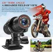 Helmet Camera Outdoor, KEPEAK Bicycle Sports Camera, 1080P Mini Sports DV Camera, Waterproof Car Video Recorder for Bike Motorcycle Helmet and Handlebar
