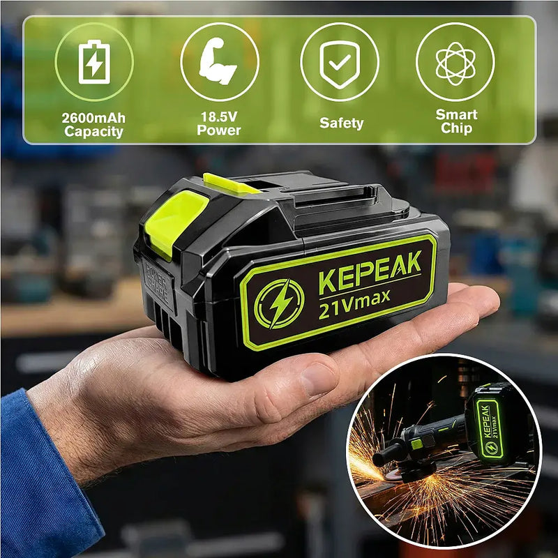 KEPEAK 21V 2600mAh Lithium-ion Battery | Power Share for Cordless Tools