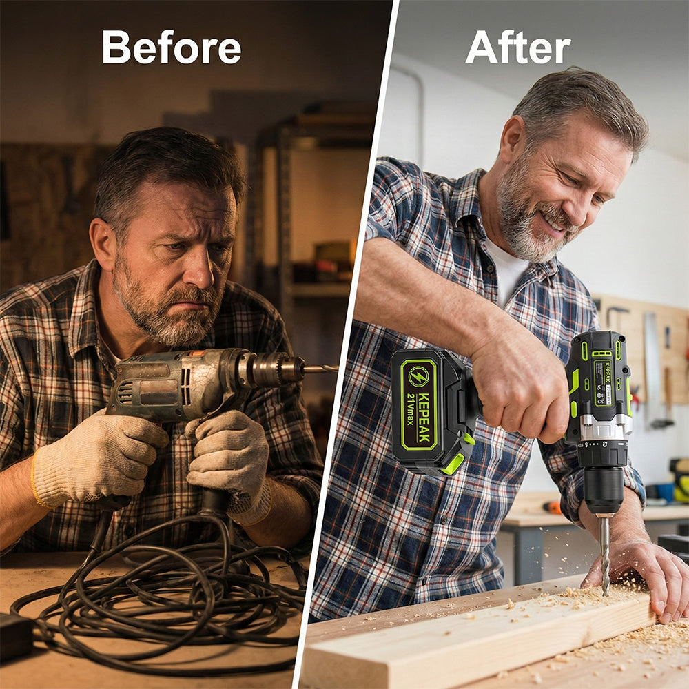 21V 2.6Ah Rechargeable Lithium-Ion Battery - Compatible with Kepeak Power Tools, 20-45 Mins Working Time, 2-3H Fast Charging, Triple Protection System