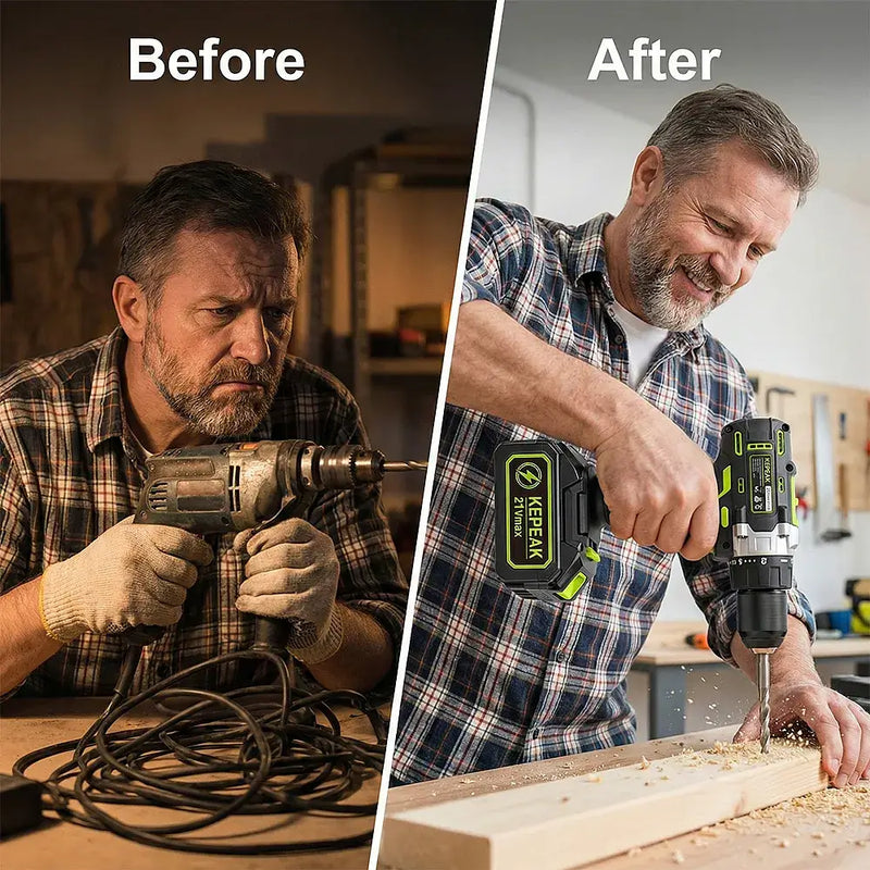 21V 2.6Ah Rechargeable Lithium-Ion Battery - Compatible with Kepeak Power Tools, 20-45 Mins Working Time, 2-3H Fast Charging, Triple Protection System