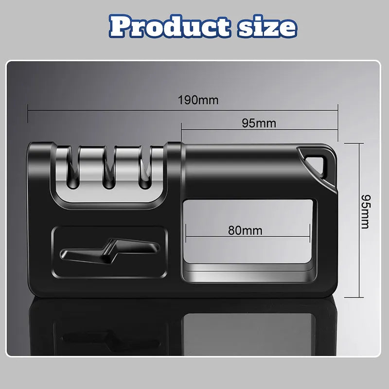 Kepeak 4-in-1 Manual Sharpener for Ceramic Steel Knives & Scissors