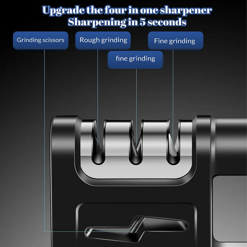 Kepeak 4-in-1 Manual Sharpener for Ceramic Steel Knives & Scissors