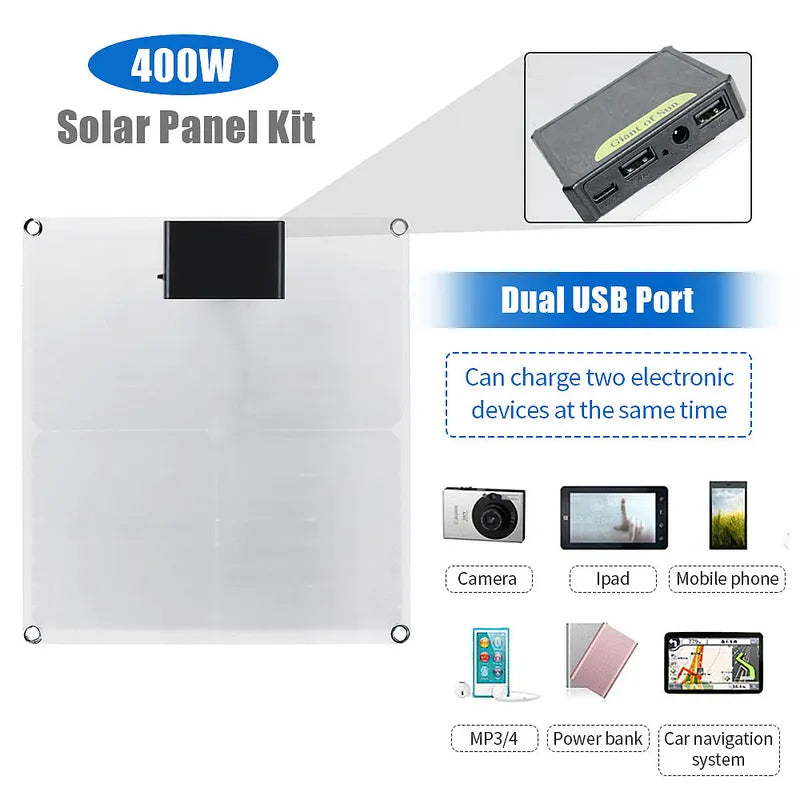 400W 12V Solar Panel Kit 100A Charge Controller for Caravan Boat