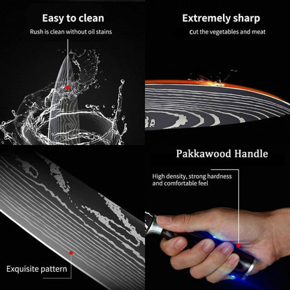 3.5 inch Kitchen Knife Professional Kitchen Chef Knife Japanese Damascus Pattern