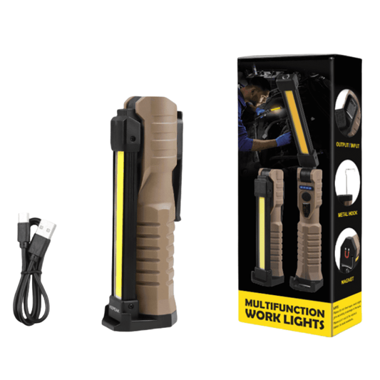 4 Pack Flashlights,KEPEAK LED Work Light, USB C Rechargeable Work Light with Magnetic Base and Hanging Hook, 360¡ãRotate 5 Modes Flashlights for Car Engines Repair, Emergency and All Tight Spots